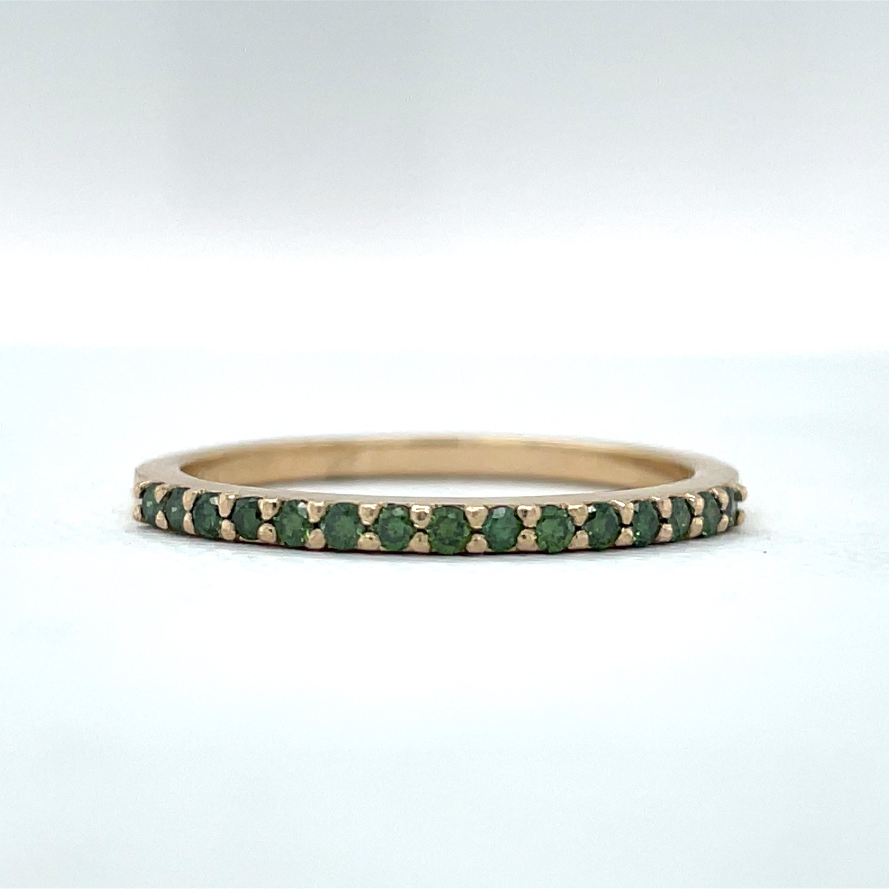 Summit Plains Band With Natural Color Enhanced Blue Diamonds